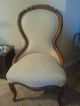 Antique Slipper Chair Queen Anne Cabriolet Legs Carved Hard Wood Reupolstered 1800-1899 photo 4