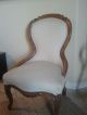 Antique Slipper Chair Queen Anne Cabriolet Legs Carved Hard Wood Reupolstered 1800-1899 photo 5