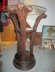 Art Nouveau Antique Early Carved Plant Stand Table A Little Shabby Victorian 1800-1899 photo 7