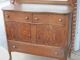 Antique Serpentine Buffet Serving Sideboard Oak Mission Arts And Crafts 1800-1899 photo 2