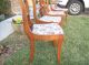 (4) Antique Rose Carved Dining Chairs 1940s Vintage Shabby 1900-1950 photo 3