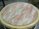 French Louis Xv Salmon Marble Round Lamp Parlor Table 2 Door Cabinet Gold Gilt 1900-1950 photo 9