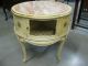 French Louis Xv Salmon Marble Round Lamp Parlor Table 2 Door Cabinet Gold Gilt 1900-1950 photo 11