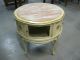French Louis Xv Salmon Marble Round Lamp Parlor Table 2 Door Cabinet Gold Gilt 1900-1950 photo 1