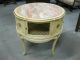 French Louis Xv Salmon Marble Round Lamp Parlor Table 2 Door Cabinet Gold Gilt 1900-1950 photo 3