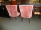 2 Antique Victorian Ladies Parlor Slipper Chair Mahogany Wood Constrution 1900-1950 photo 2