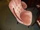 2 Antique Victorian Ladies Parlor Slipper Chair Mahogany Wood Constrution 1900-1950 photo 3