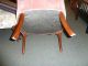 2 Antique Victorian Ladies Parlor Slipper Chair Mahogany Wood Constrution 1900-1950 photo 4