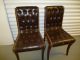 2 - Leather Studded,  Antique Chairs,  French Art Deco Period 1900-1950 photo 1