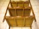 Antique Wood Three Tier With Bamboo Ball And Stick Shelf / Bookcase 1900-1950 photo 5