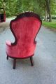 Antique Victorain Tuft Upholstered Chair Ornate Victorian Upholstered Chair 1800-1899 photo 9