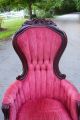 Antique Victorain Tuft Upholstered Chair Ornate Victorian Upholstered Chair 1800-1899 photo 2
