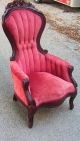 Antique Victorain Tuft Upholstered Chair Ornate Victorian Upholstered Chair 1800-1899 photo 7