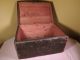 Antique Victorian Wooden Trunk C1864 In Green Paint Great Northern Railroad Uk 1800-1899 photo 1