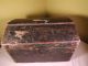 Antique Victorian Wooden Trunk C1864 In Green Paint Great Northern Railroad Uk 1800-1899 photo 2