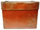 Antique Trunk Box Chest C.  1910 Telescoping Pressed Fiber & Leather 20x11x16 1800-1899 photo 2