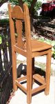 Vintage Tall Youth Chair - - Altar Boy Chair??? - - Solid Oak - - 46 