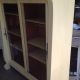 Antique Empire Bookcase With Glass Doors Painted Cream And Pink 1900-1950 photo 1