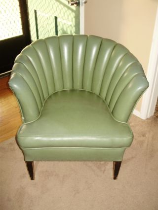 Rare 1950 ' S Tuck And Roll Chair photo