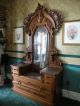 Victorian Antique Bed And Vanity Dresser Carved And Burl Walnut C.  1865 - 1875 1800-1899 photo 7