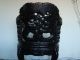 Japanese 1930s Antique Black Lacquered Chair With Carved Dragons 1900-1950 photo 9