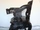 Japanese 1930s Antique Black Lacquered Chair With Carved Dragons 1900-1950 photo 5