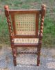 Set Of 6 Vintage Barley Twist Oak Dining Chairs W/ Two Arm Chairs 1900-1950 photo 9