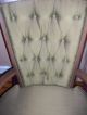 Set Of 2 Vintage / Antique Green Tufted Back Fabric And Wood Side Chairs 1900-1950 photo 5