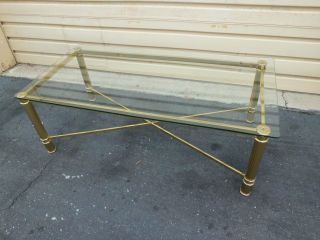 50880 Glass And Brass Coffee Table Stand photo