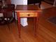 Antique New England Cherry & Curly Maple Drawer Table Circa 1830 1800-1899 photo 11