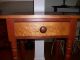 Antique New England Cherry & Curly Maple Drawer Table Circa 1830 1800-1899 photo 1