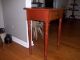Antique New England Cherry & Curly Maple Drawer Table Circa 1830 1800-1899 photo 5