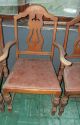 3 Dining Chair Statesville Antique For Restoration 2 Side And 1 Arm Chair 1940 ' S 1900-1950 photo 2