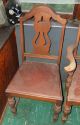 3 Dining Chair Statesville Antique For Restoration 2 Side And 1 Arm Chair 1940 ' S 1900-1950 photo 3