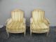 Pair Of French Painted Living Room Side By Side Chairs By Euster 2597 Post-1950 photo 1