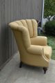 Mid - Century Modern Pair Henredon Large Wingback Lounge Chairs Vintage Antique Post-1950 photo 6