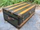 Antique Steamer Trunk Or Stage Coach Chest Make A Great Coffee Table 1800-1899 photo 2