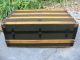 Antique Steamer Trunk Or Stage Coach Chest Make A Great Coffee Table 1800-1899 photo 4