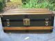 Antique Steamer Trunk Or Stage Coach Chest Make A Great Coffee Table 1800-1899 photo 5