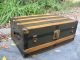 Antique Steamer Trunk Or Stage Coach Chest Make A Great Coffee Table 1800-1899 photo 8