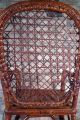 Antique Child ' S Rattan Rocking Chair W/ Caned Seat & Back Very Charming Vintage Post-1950 photo 7