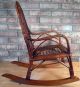 Antique Child ' S Rattan Rocking Chair W/ Caned Seat & Back Very Charming Vintage Post-1950 photo 8