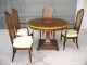 Vintage Mid Century Modern French Provincial Style Dining Set With 4 Wood Chairs Post-1950 photo 1