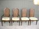 Vintage Mid Century Modern French Provincial Style Dining Set With 4 Wood Chairs Post-1950 photo 5