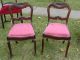 Antique Rosewood Victorian Side Chairs.  Pair Available 1800-1899 photo 1