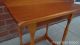 Vintage Colonial Maple Pub End Table With 4 Square Carved Legs Post-1950 photo 1