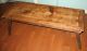 Great Antique Wood Coffee Table Collapsible Stand Distressed Wood Top Good Fair Post-1950 photo 8