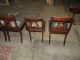 Set Of 5 Antique Needlepoint Mahogany Harp Lyre Dining Room Chairs 1900-1950 photo 8
