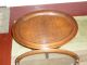 Antique Solid Wood Carved Table With Removable Serving Tray Post-1950 photo 2