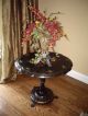 Antique Victorian Paper Mache Tilt Top Chinoiserie Table Inlay 1800-1899 photo 7